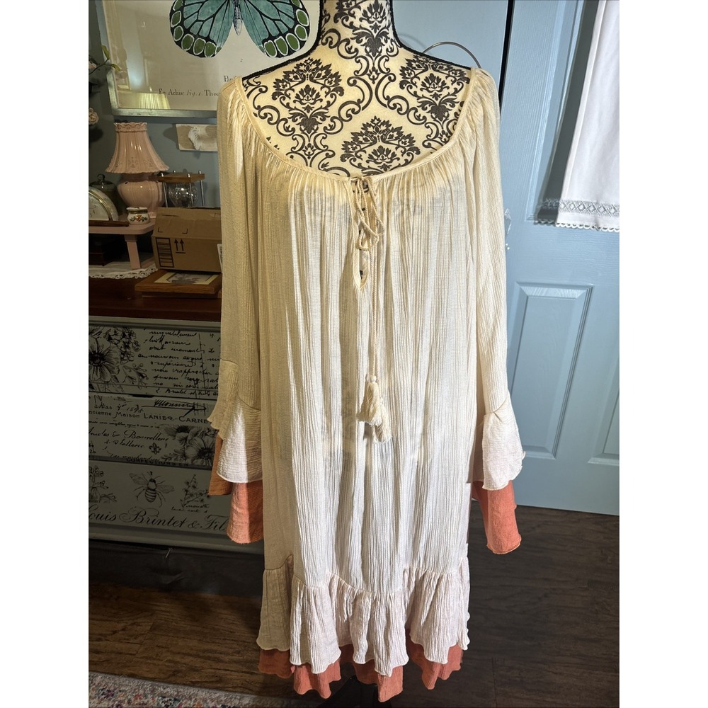 Hayden Los‎ Angeles Ruffle Boho Dress. Sz 2 XL